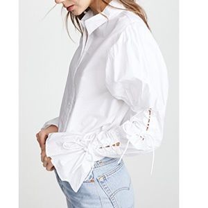 FRAME lace up long sleeve shirt